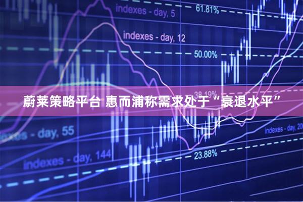 蔚莱策略平台 惠而浦称需求处于“衰退水平”